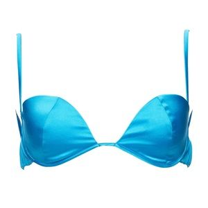 SER.O.YA Turquoise Monet Silk Bra Top